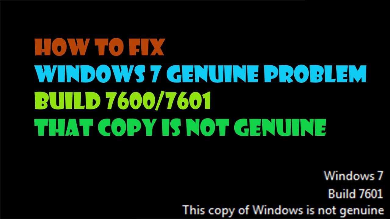 windows 7 build 7601 fix